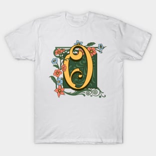 Art Nouveau Letter O, Ornamental Letter O, Art Deco T-Shirt
